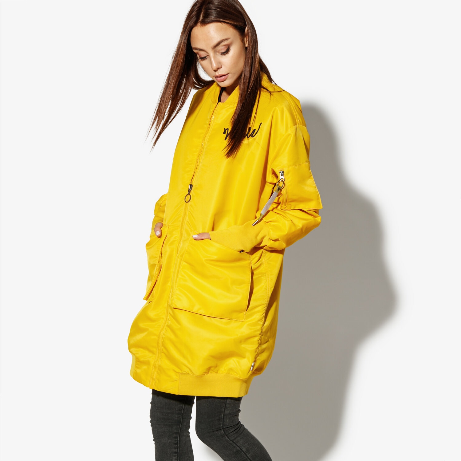 Kurtka zimowa damska NIKE KURTKA W NSW PARKA INSULATED MA1 NSW 932049-752 ŻÓŁTY