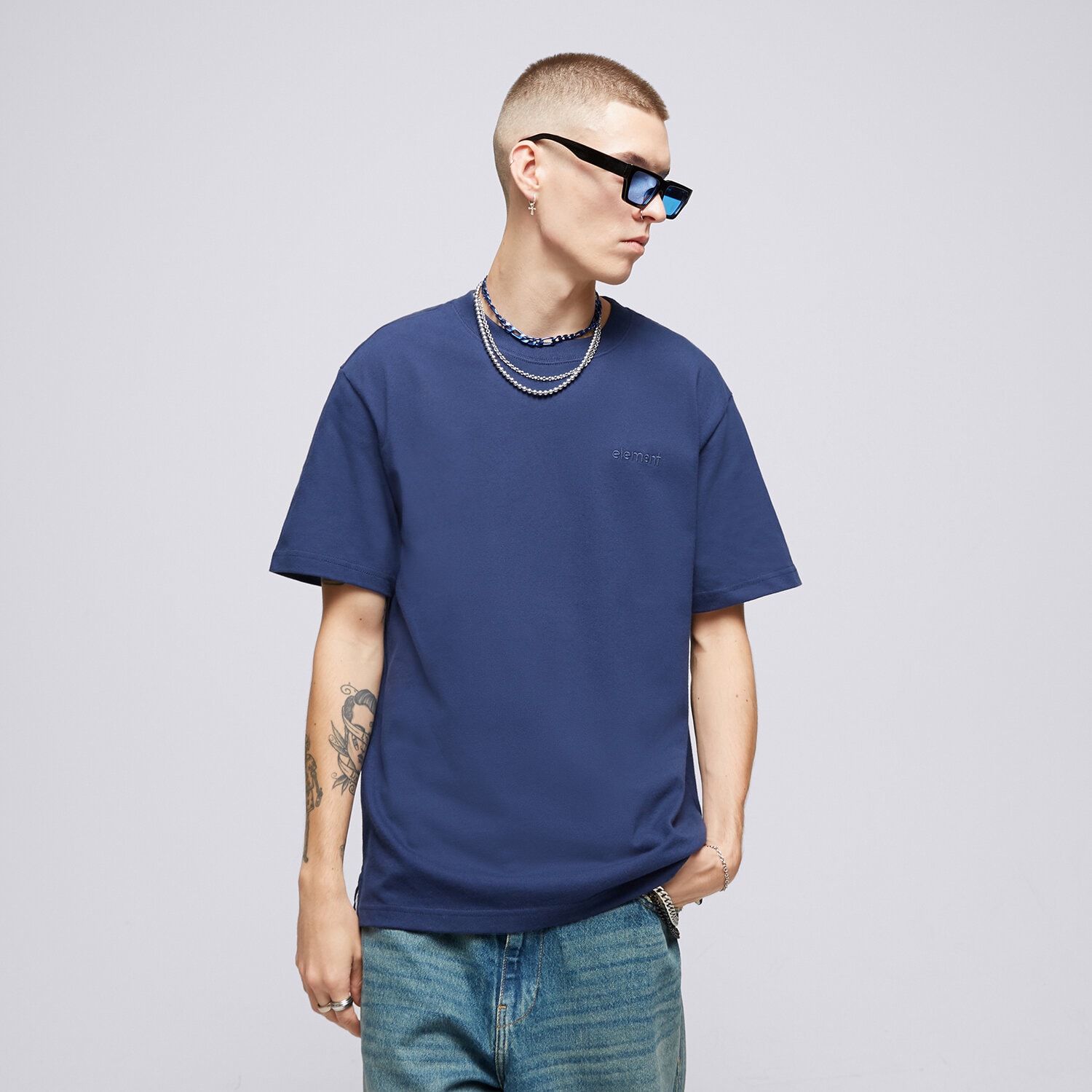 Koszulka, t-shirt sportowy męski ELEMENT T-SHIRT CRAIL 3.0 SS ELYKT00120-BYM0 GRANATOWY