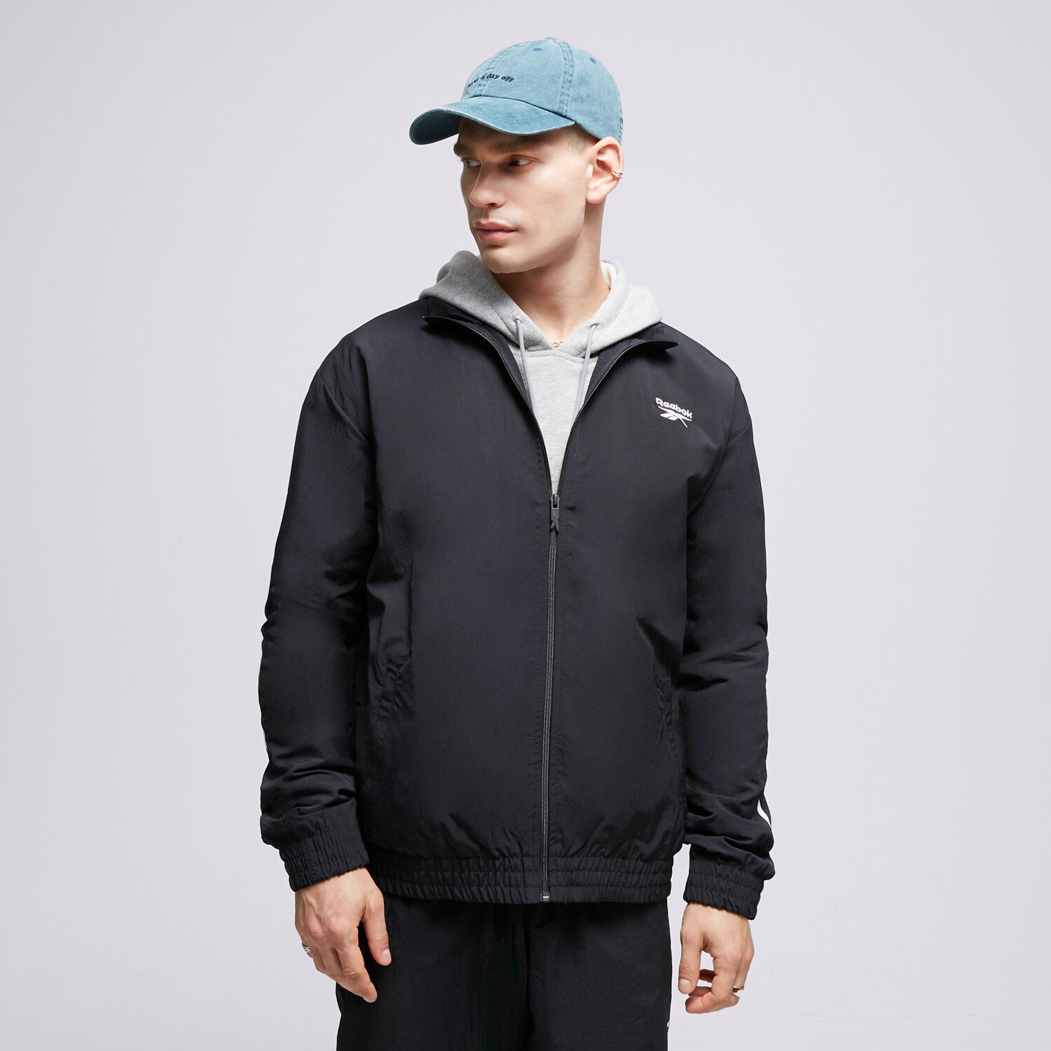 Bluza męska REEBOK BLUZA ROZPINANA CL VECTOR TRACKTOP 100031168 CZARNY