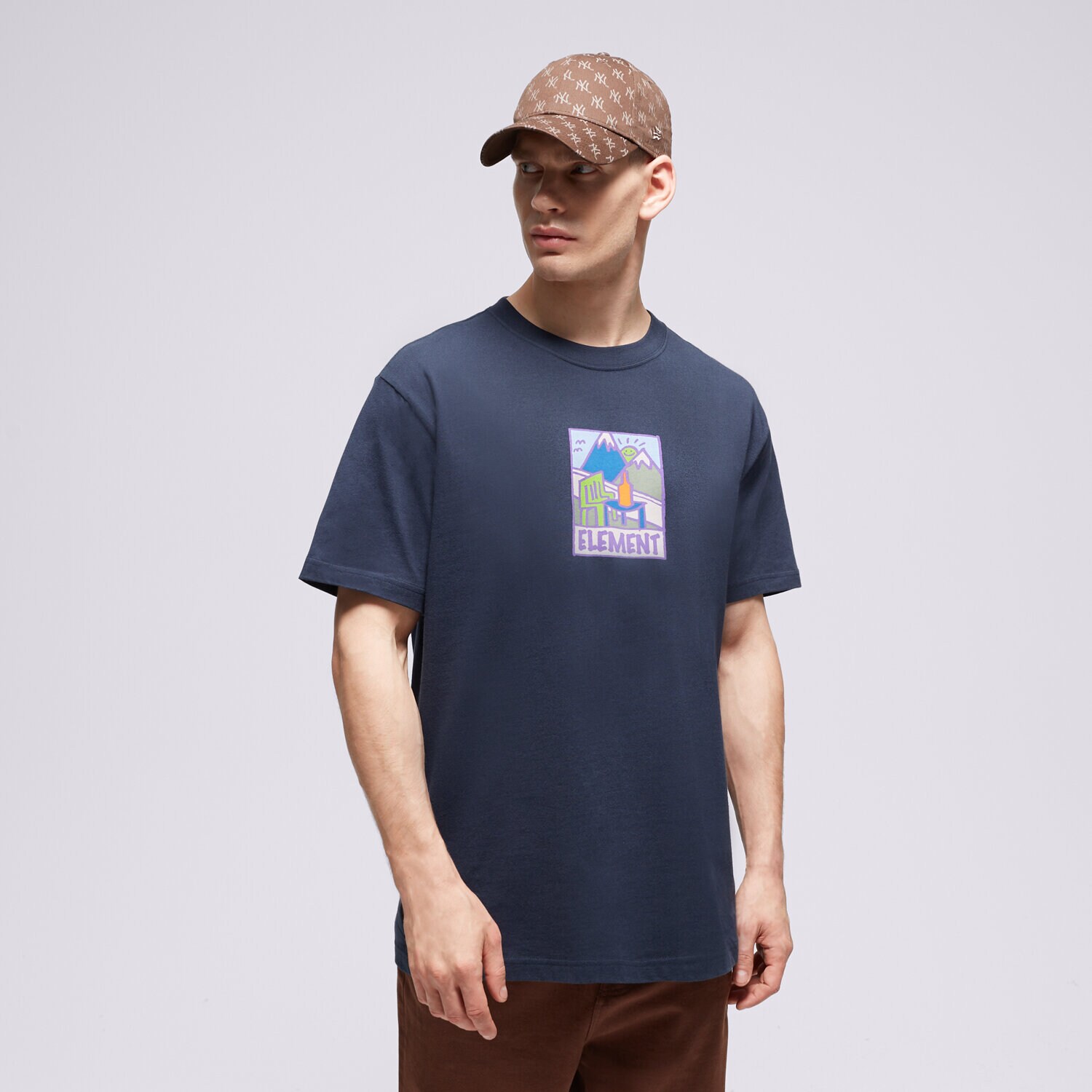 Koszulka, t-shirt sportowy męski ELEMENT T-SHIRT TREKKA SS ELYZT00315-ECN CZARNY