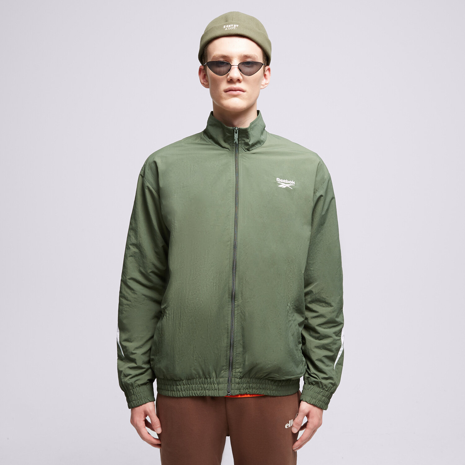 Bluza męska REEBOK BLUZA ROZPINANA CL VECTOR TRACKTOP 100036154 KHAKI