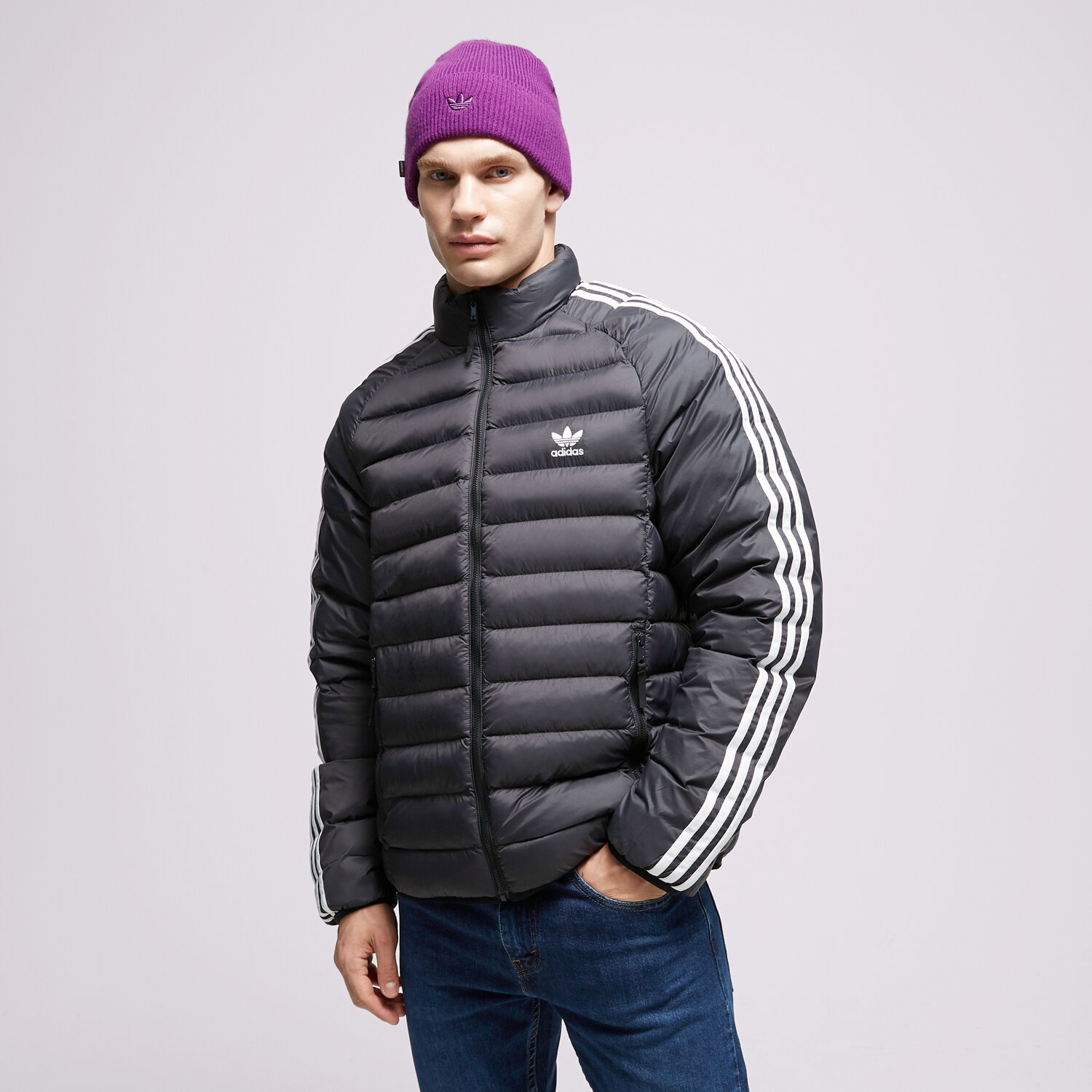 Kurtka zimowa męska ADIDAS KURTKA PUCHOWA PADPUFF STAND IL2565 CZARNY