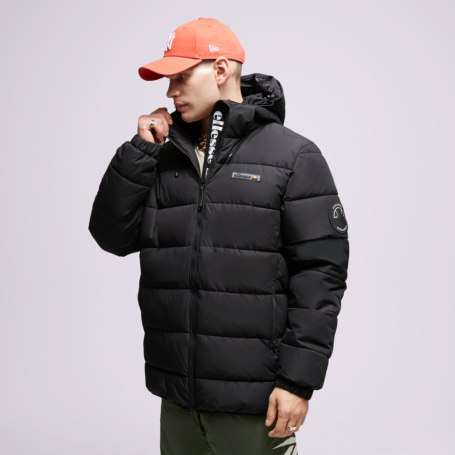 Kurtka zimowa męska ELLESSE KURTKA PUCHOWA GERANA PADDED JACKET BLK SHT19084011 CZARNY