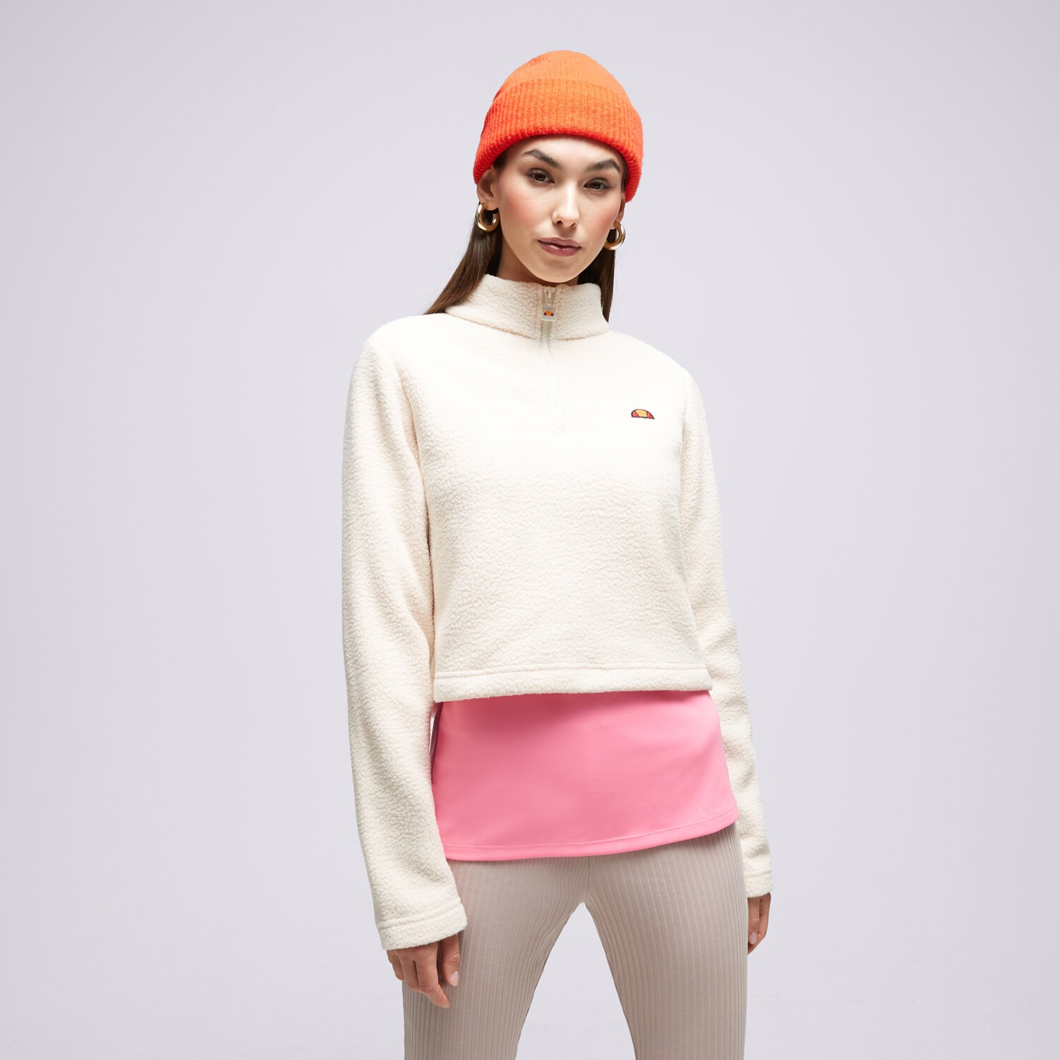 Bluza damska ELLESSE BLUZA ROZPINANA SENATORE OFF WHT 1/2 ZIP TRACK TOP SGT19159904 BEŻOWY