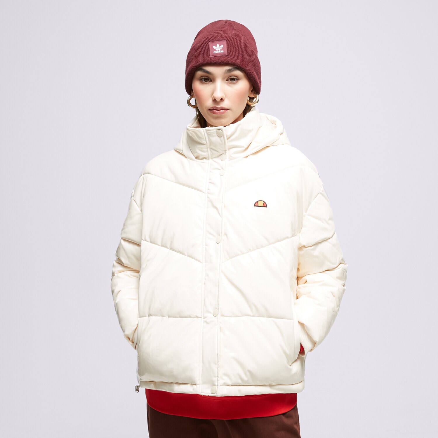 Kurtka zimowa damska ELLESSE KURTKA PUCHOWA TARANTINO OFF WHT PADDED JACKET SGT19170904 BEŻOWY
