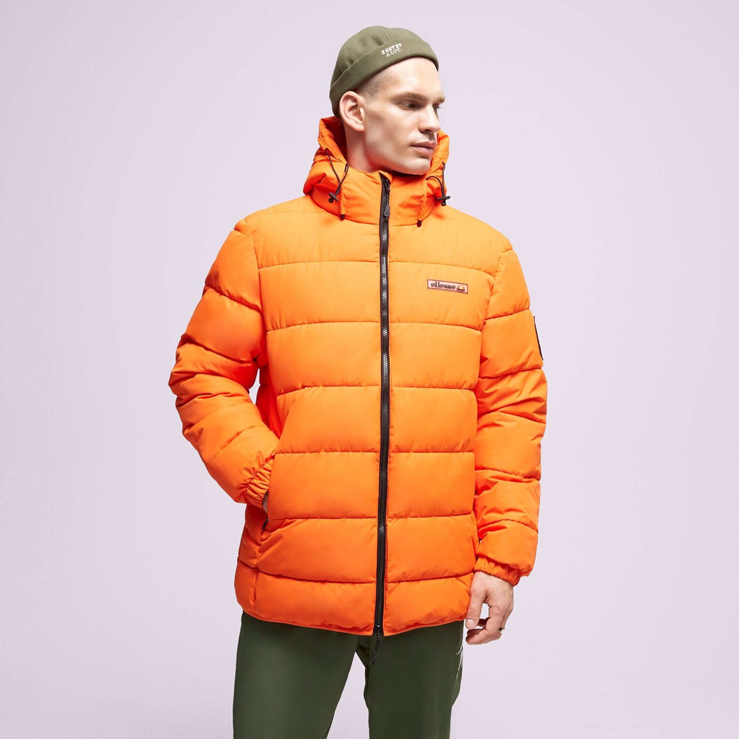Kurtka zimowa męska ELLESSE KURTKA PUCHOWA GERANA PADDED JACKET ORNG SHT19084704 POMARAŃCZOWY
