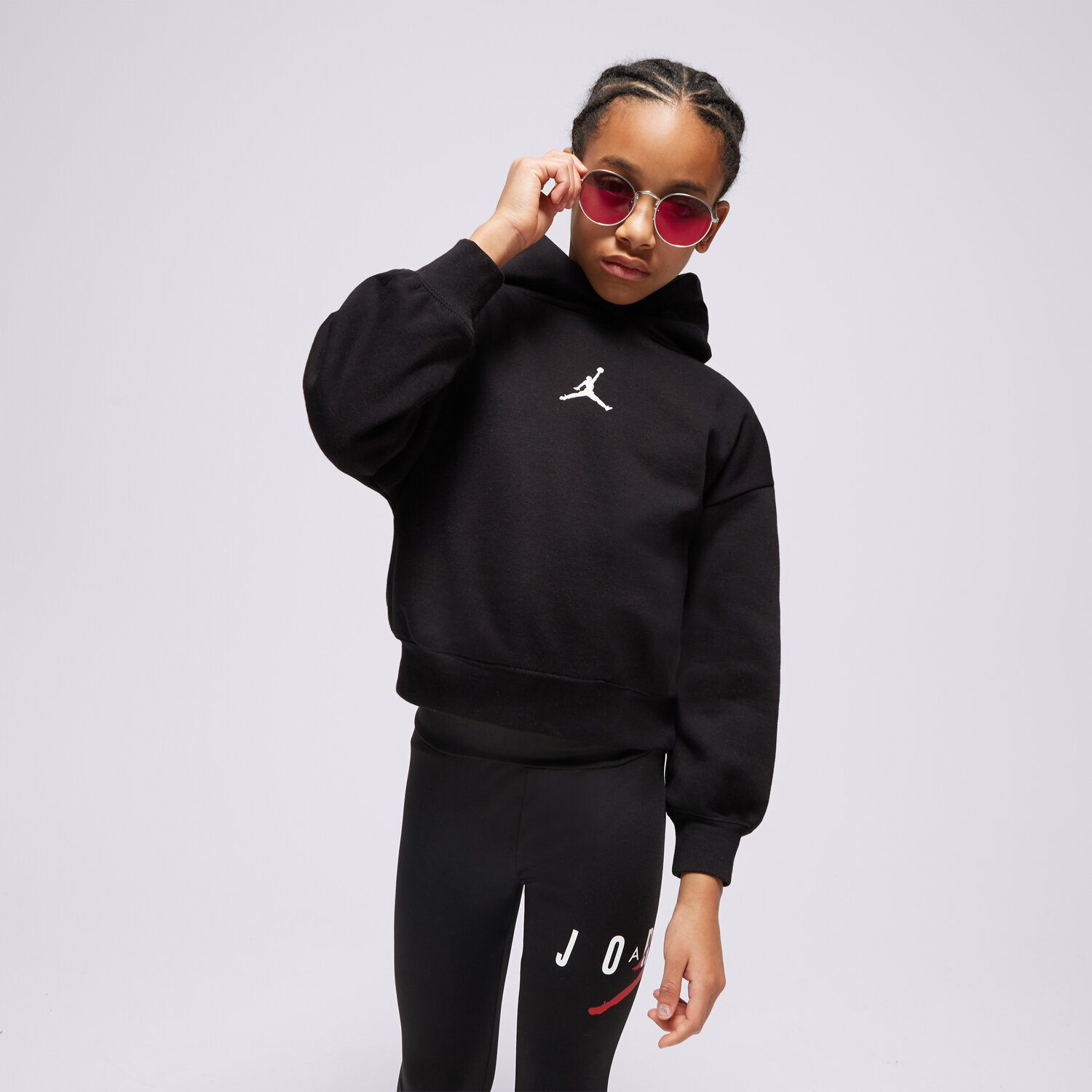 Sportowa bluza dziecięca JORDAN BLUZA Z KAPTUREM JDG ICON PLAY U 45C695-023 CZARNY