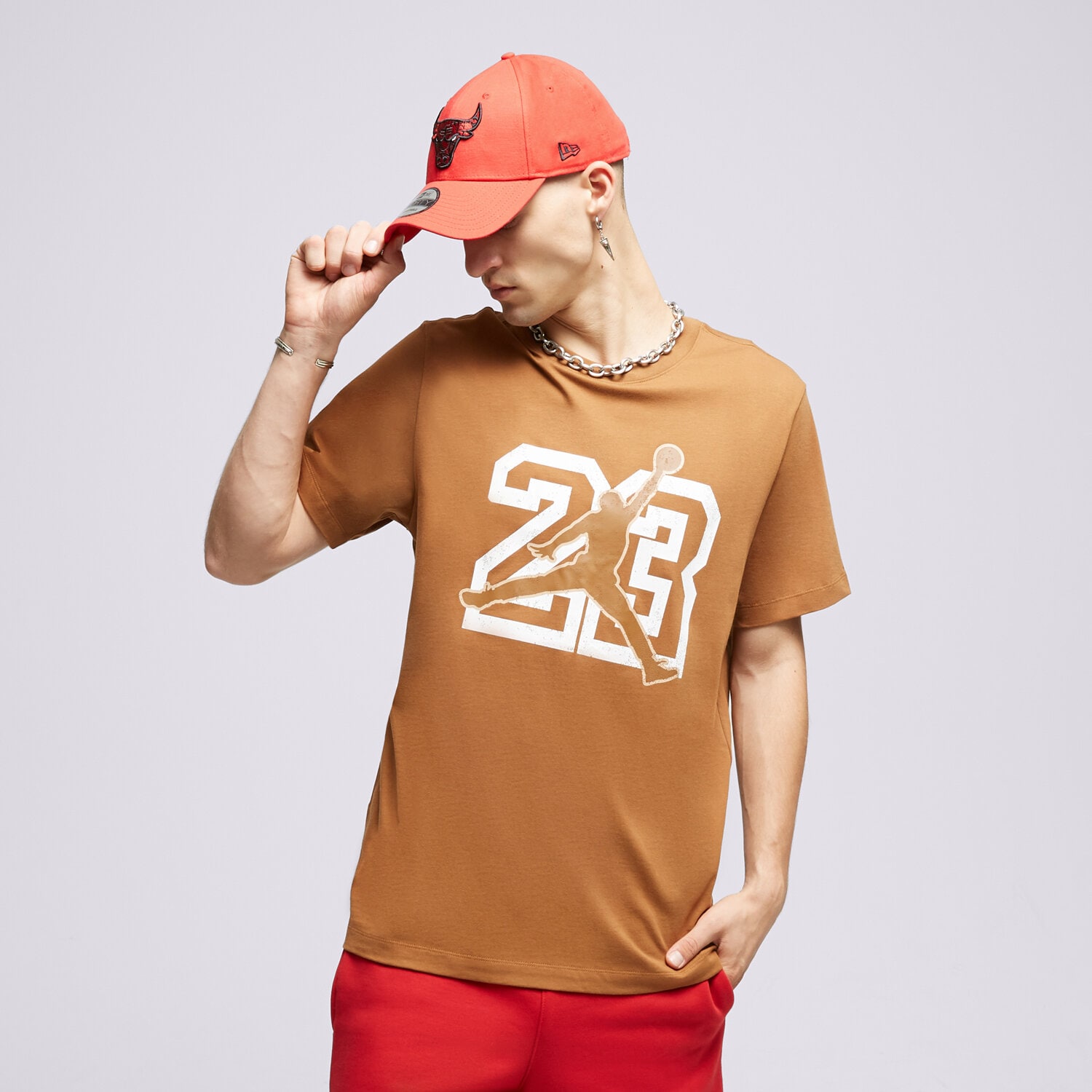 Koszulka, t-shirt sportowy męski JORDAN T-SHIRT M J FLT ESS JM SS CREW FB7394-281 MULTICOLOR