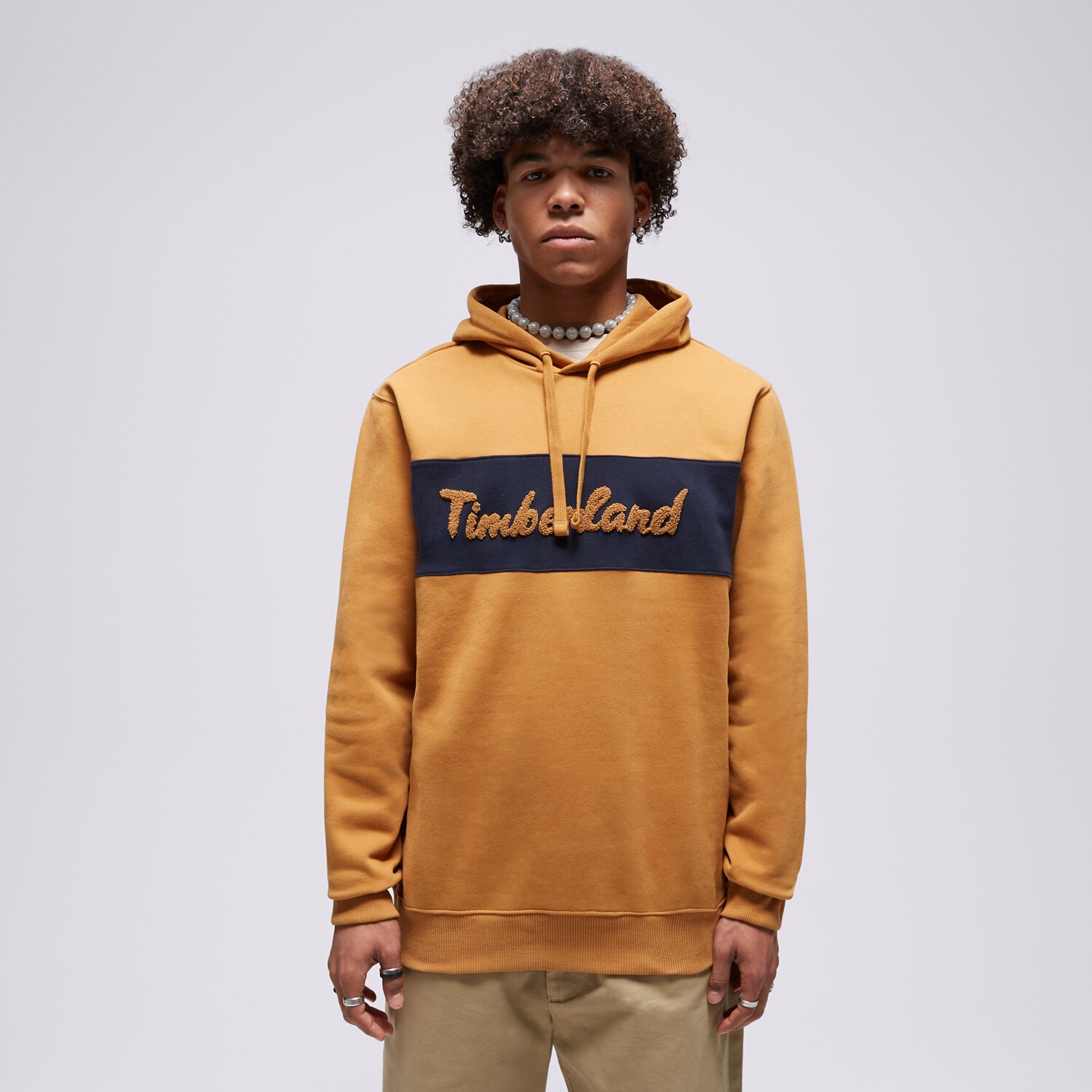 Bluza męska TIMBERLAND BLUZA Z KAPTUREM LS CURSIVE HOODIE TB0A6FKMP471 Neon różowy