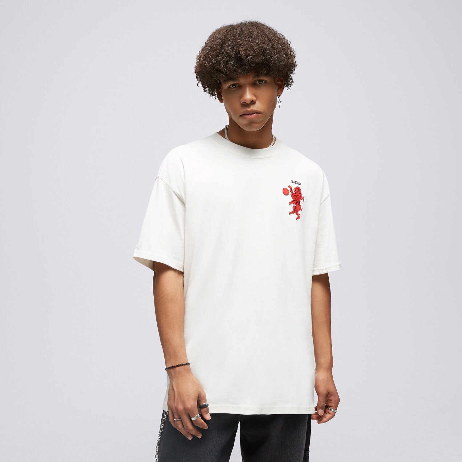 Koszulka, t-shirt sportowy męski NIKE T SHIRT LBJ M NK TEE M90 HO23 NBA FN0805-030 BIAŁY