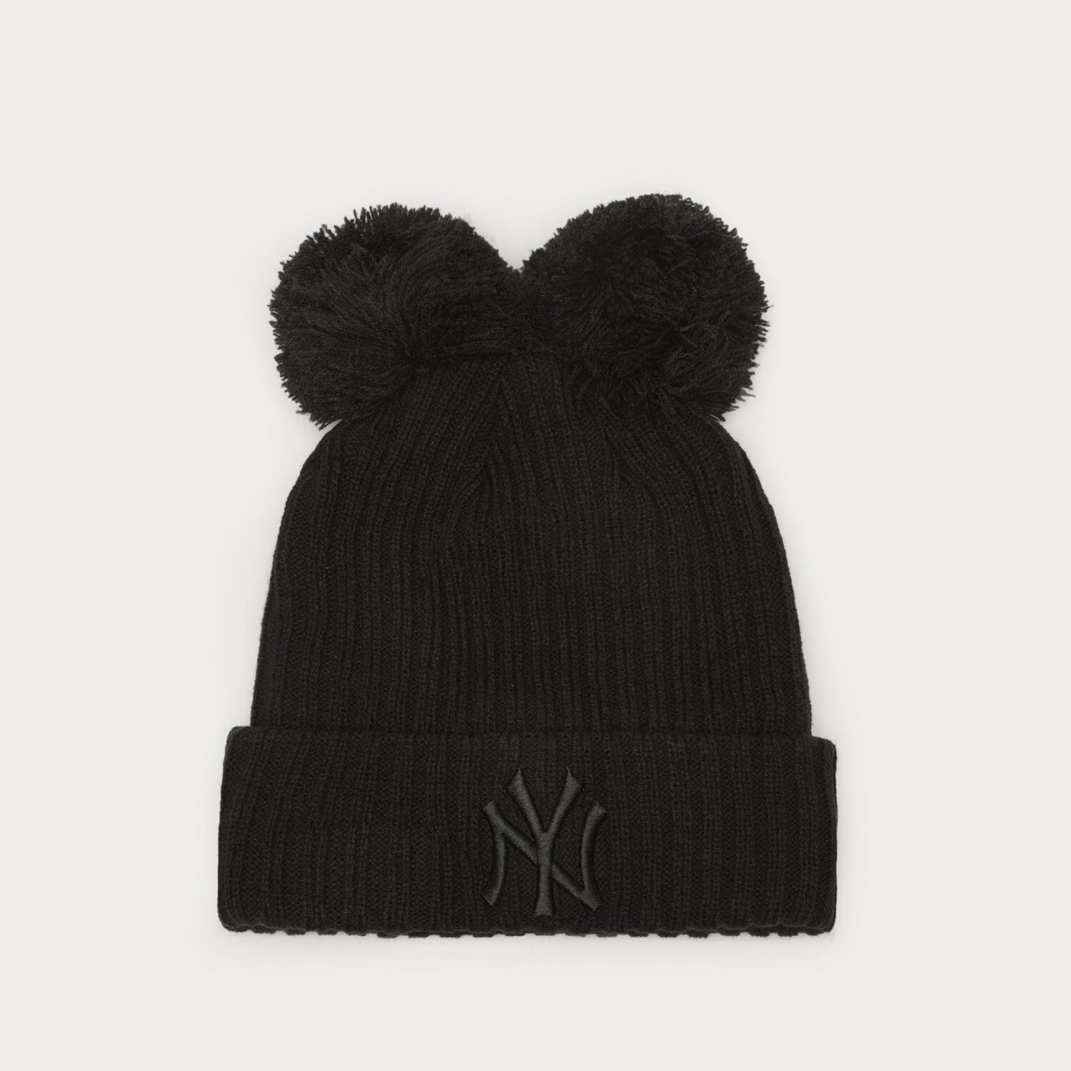 Czapka zimowa damska NEW ERA CZAPKA WMNS DOUBLE POM BEANIE NYY NEW YORK YANKEES 60364290 CZARNY
