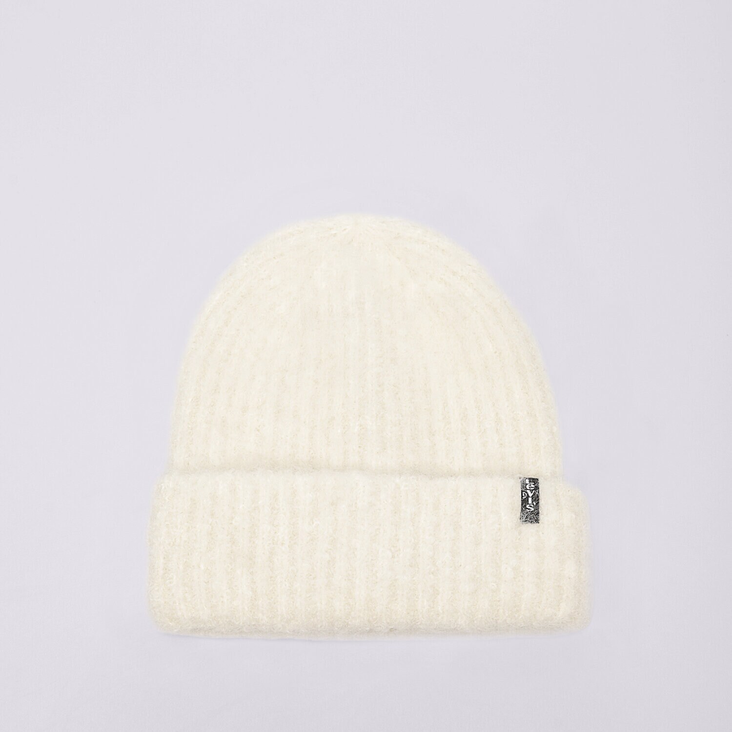 Czapka zimowa damska LEVI'S CZAPKA WOMEN'S FUZZY BEANIE D7829-0003 BIAŁY