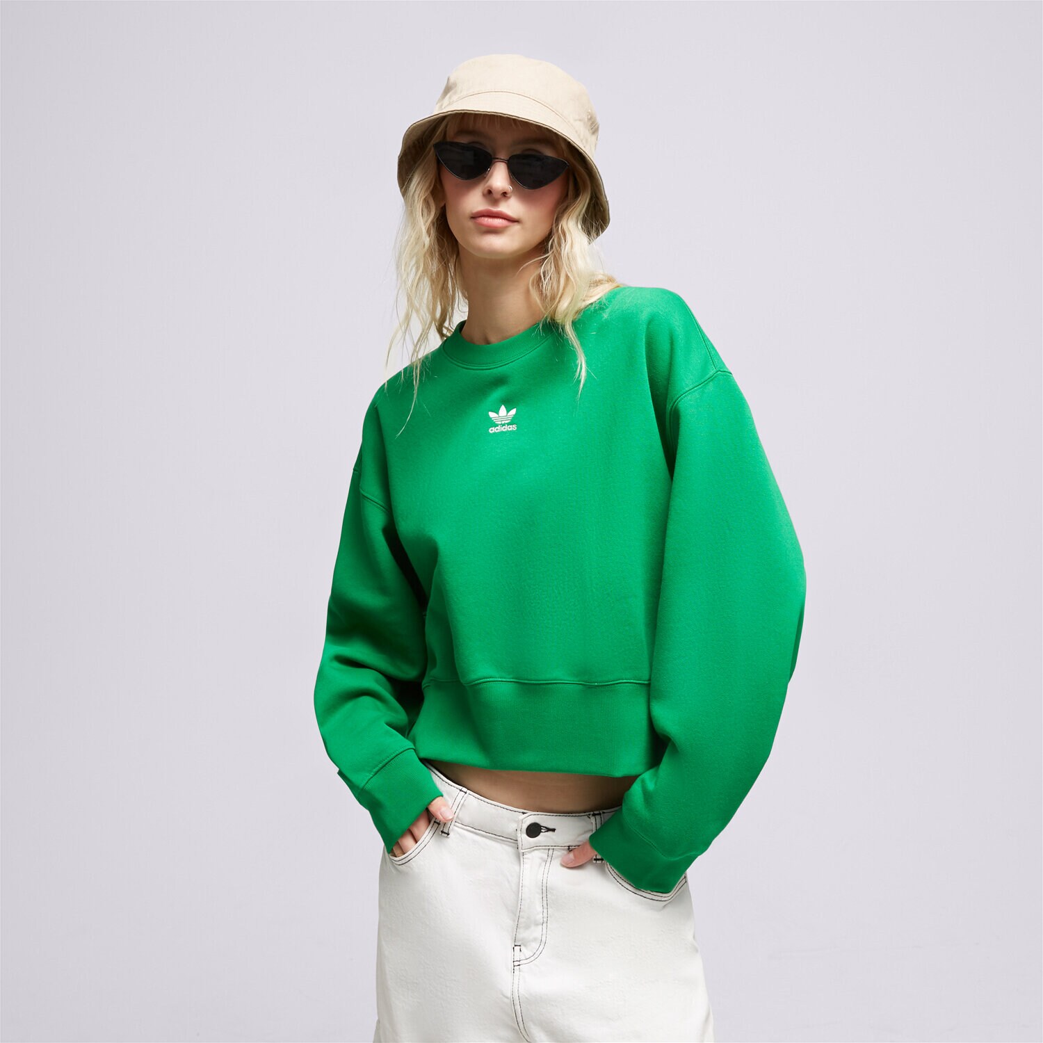 Bluza damska ADIDAS BLUZA SWEATSHIRT IJ9772 ZIELONY