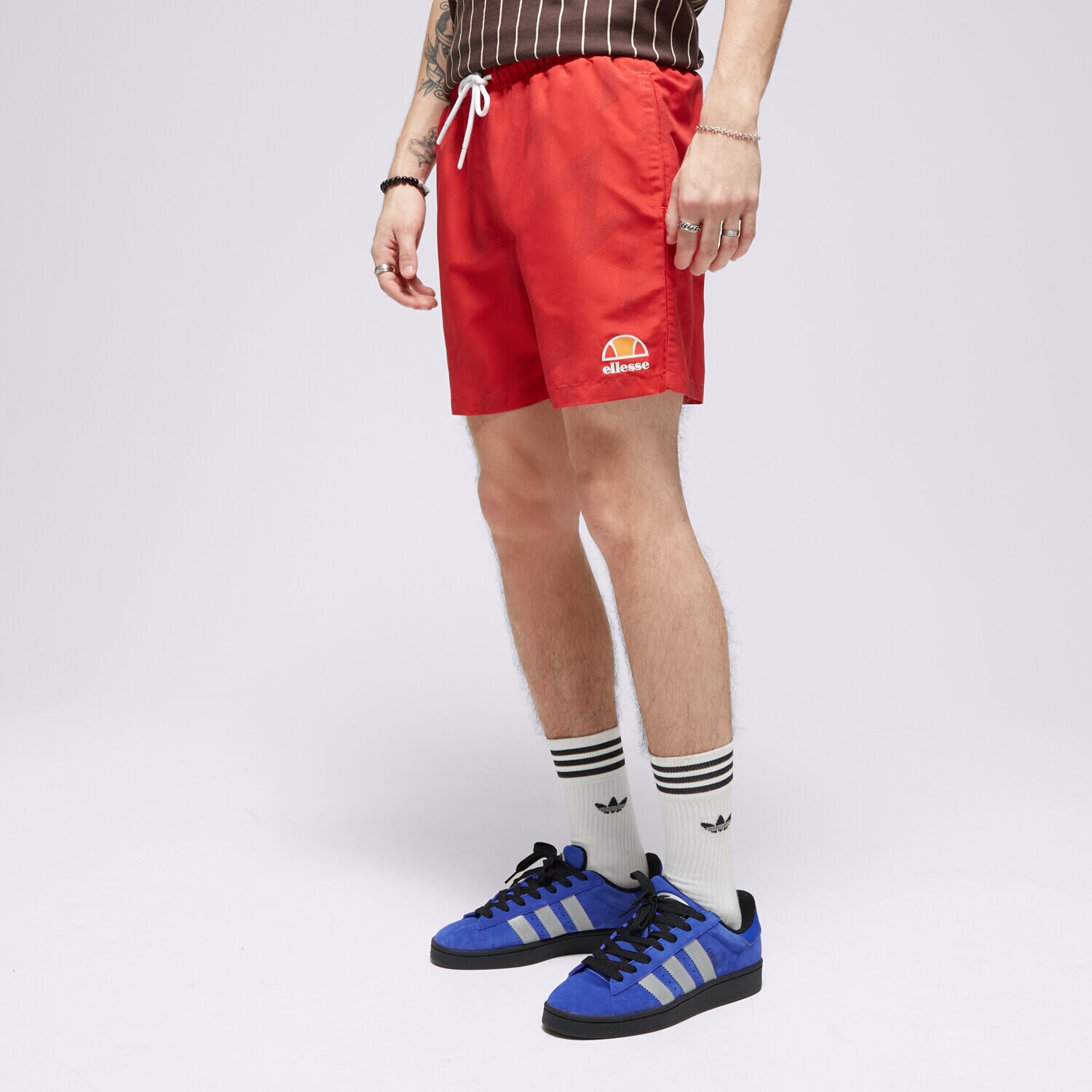 Krótkie spodenki, szorty męskie ELLESSE SZORTY KRAKEN SWIM SHORT RED SXM14348823 CZERWONY