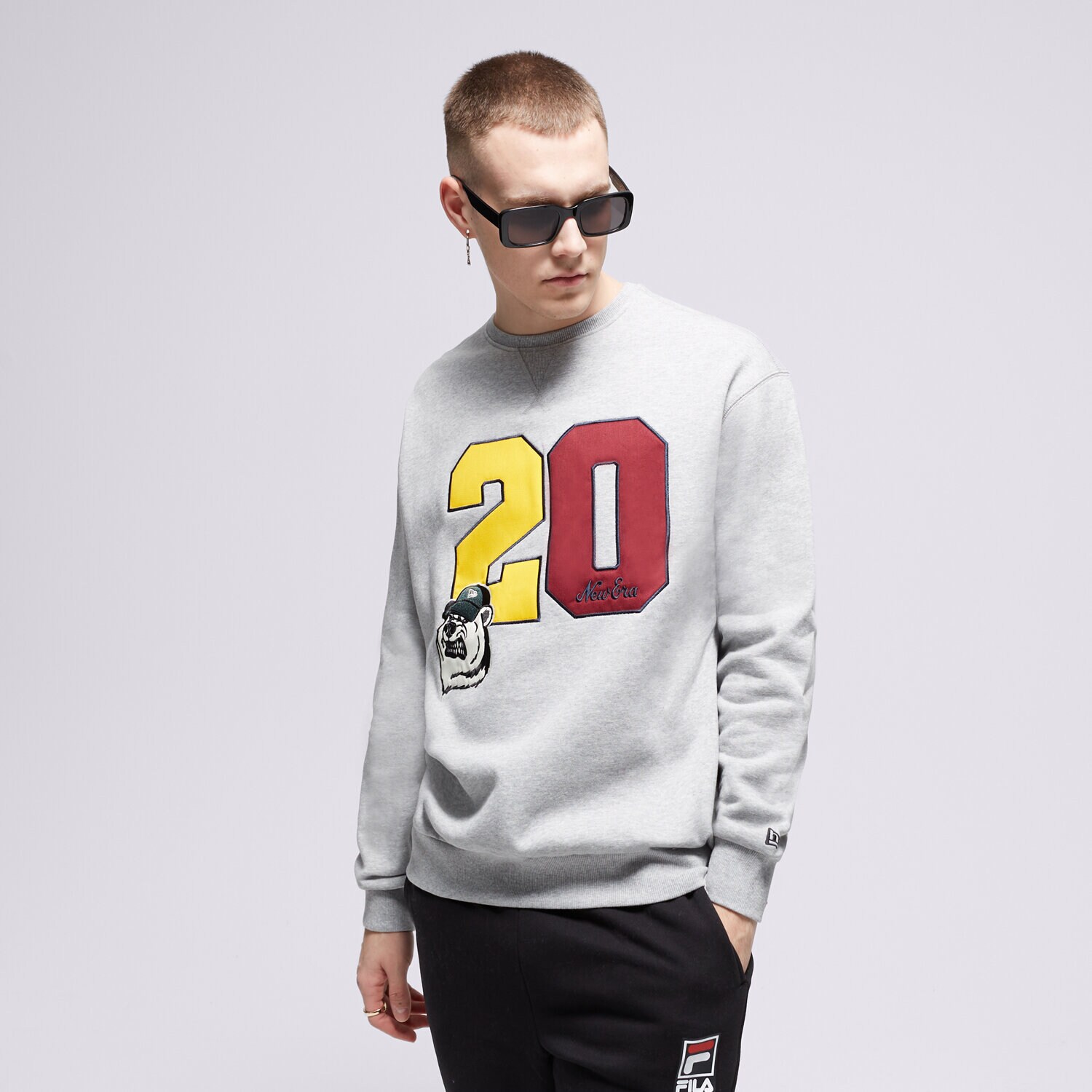 Bluza męska NEW ERA BLUZA NE CREW NECK NONE 60416403 SZARY