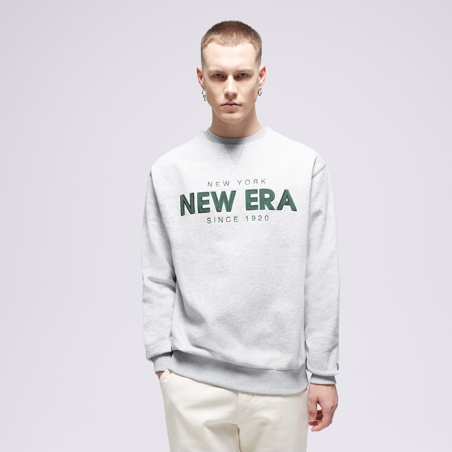 Bluza męska NEW ERA BLUZA NE WORDMARK CREW NECK 60424401 SZARY