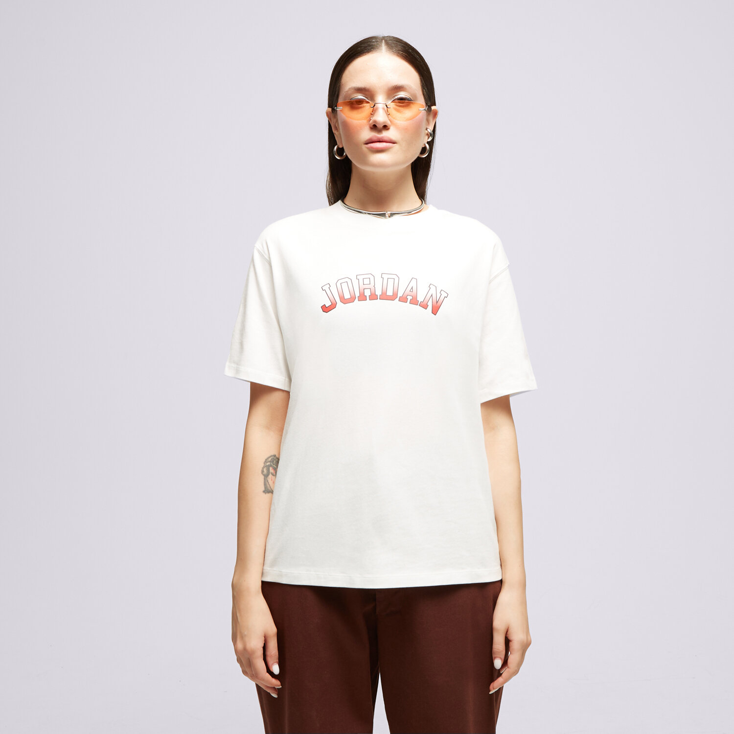 Koszulka, t-shirt damski JORDAN T SHIRT W J GF SS VRB FD7202-100 BIAŁY