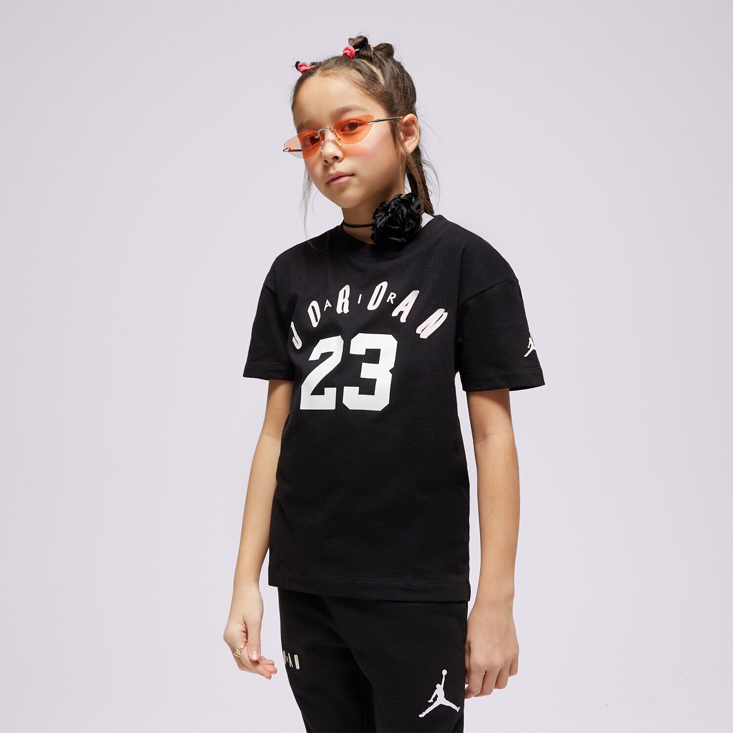 Koszulka, t-shirt dla dzieci JORDAN T-SHIRT 23 SOFT TOUCH SS GIRL 45C826-023 CZARNY