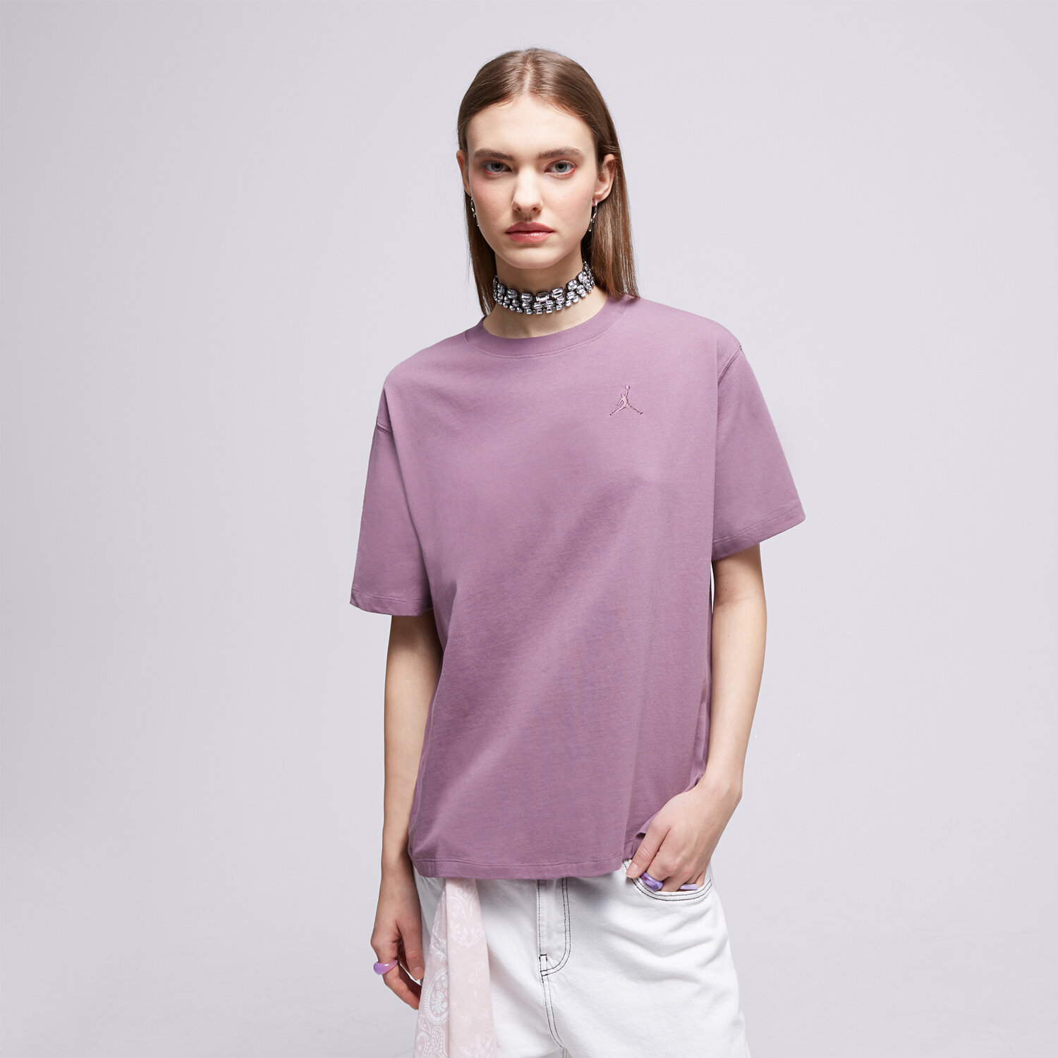 Koszulka, t-shirt damski JORDAN T SHIRT W J ESSEN GF CORE 23 FN4500-508 FIOLETOWY