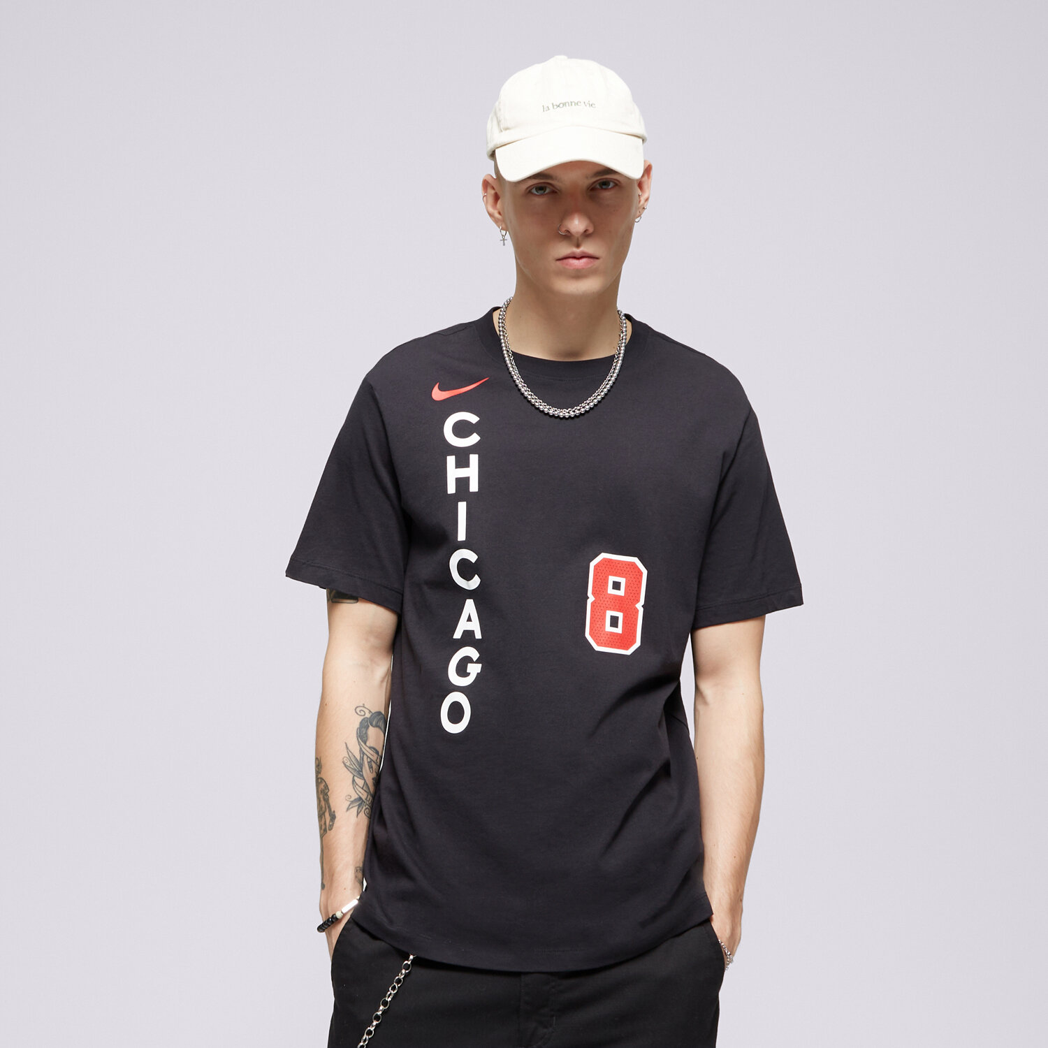 Koszulka, t-shirt sportowy męski NIKE T SHIRT CHI M NK ES CE NN NBA FN1205-019 CZARNY