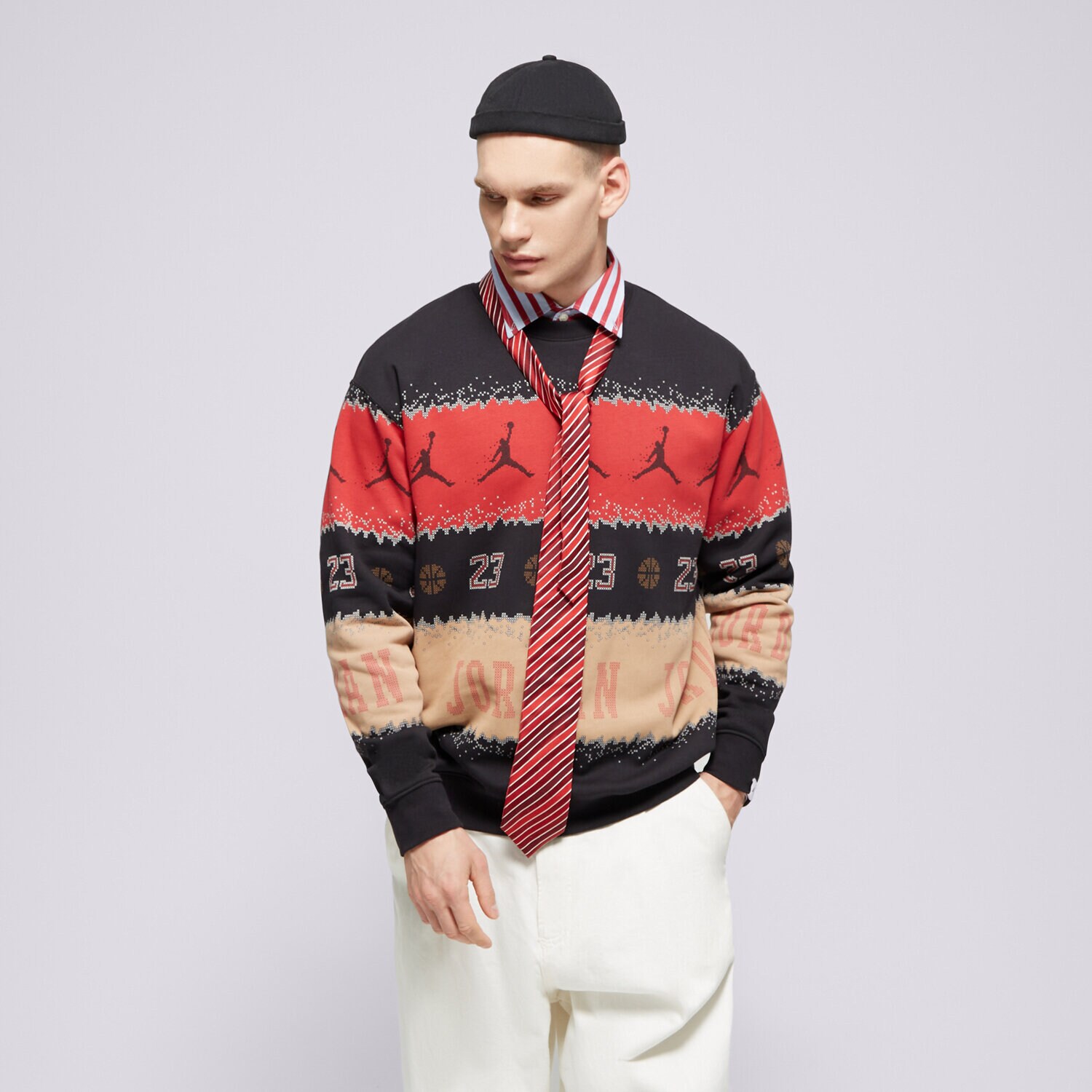 Bluza męska JORDAN BLUZA M J ESS MMBR HLDY FLC CREW FD7463-687 MULTICOLOR