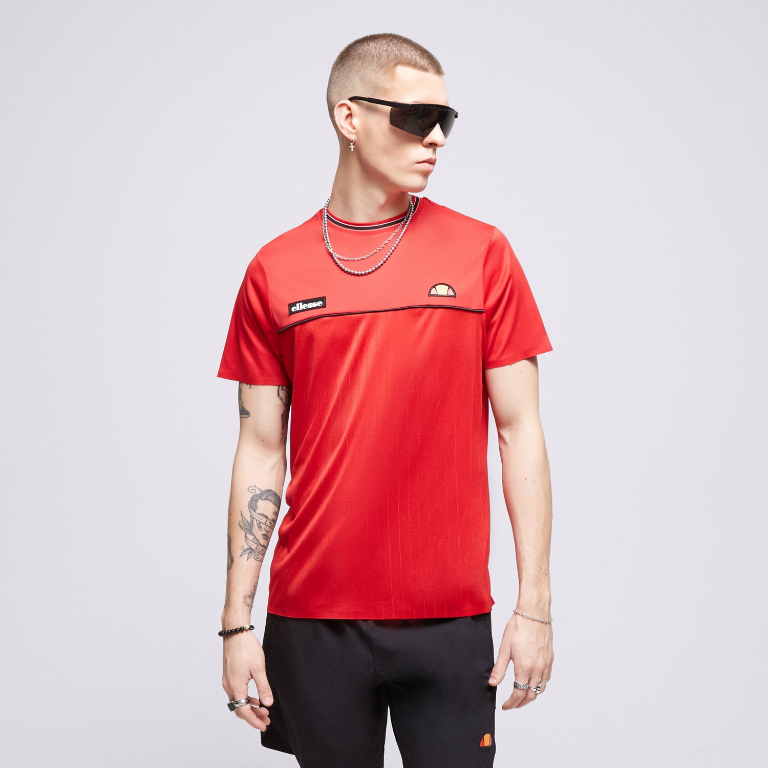 Koszulka, t-shirt sportowy męski ELLESSE T-SHIRT AARON TEE D RED SEQ17048807 CZERWONY