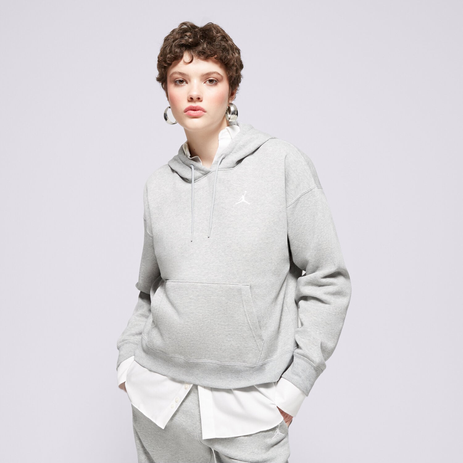 Bluza damska JORDAN BLUZA W J BRKLN FLC CREW 2 FN4488-063 SZARY