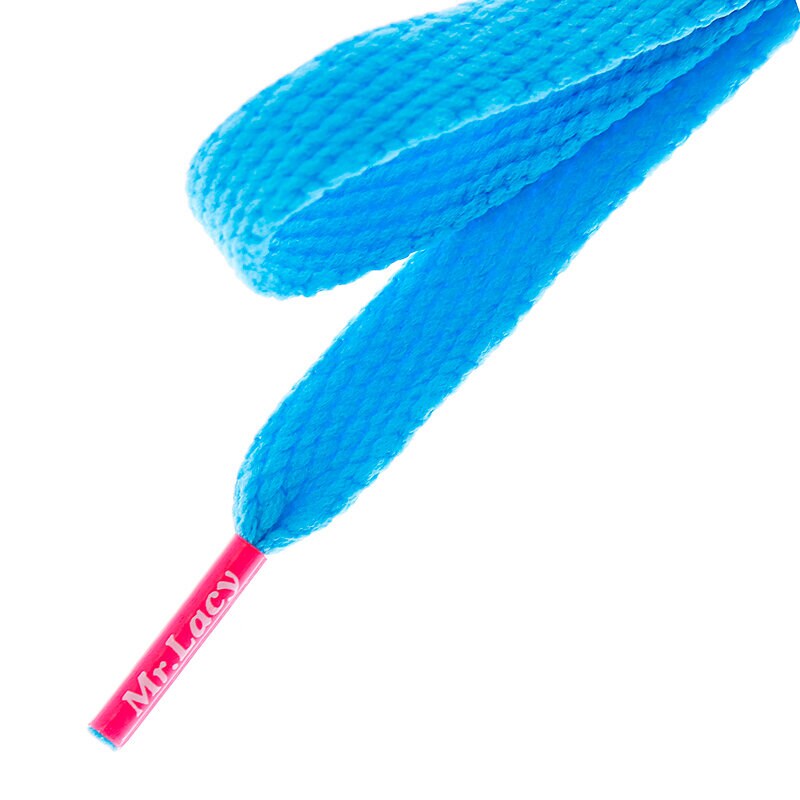 MR. LACY SZNURÓWKI FLATTIES COLORED TIPS MELLOW BLUE 2000060005036 NIEBIESKI