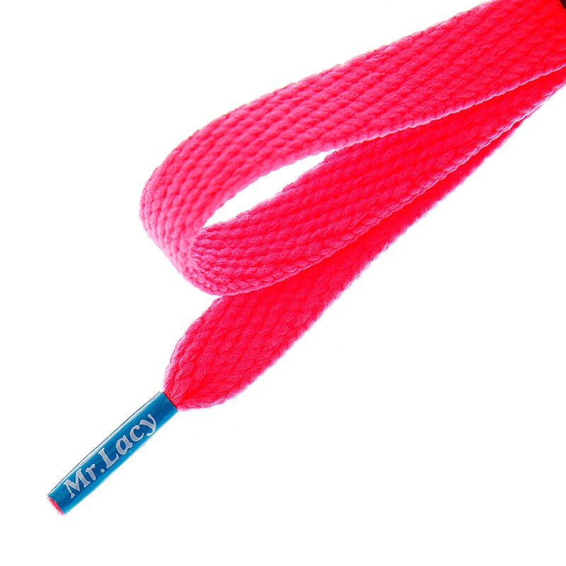 MR. LACY SZNURÓWKI FLATTIES COLORED TIPS NEON PINK 2000060005142 RÓŻOWY