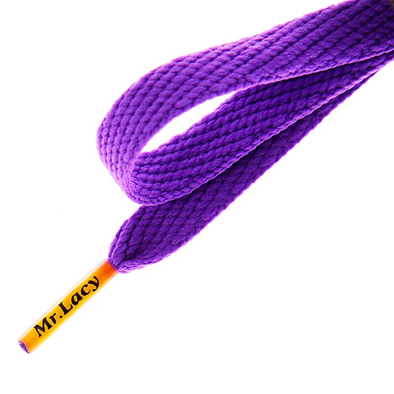 MR. LACY SZNURÓWKI FLATTIES COLORED TIPS VIOLET 2000060005470 FIOLETOWY