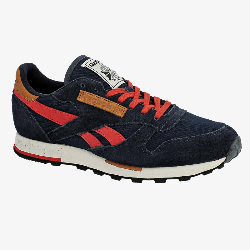 Buty sneakersy męskie REEBOK CL LEATHER UTILITY V55385 GRANATOWY