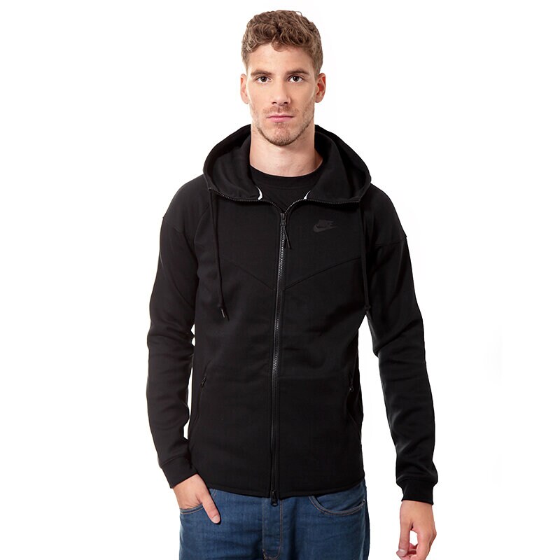 Bluza męska NIKE BLUZA TECH FLEECE WINDRUNNER 545277011 CZARNY