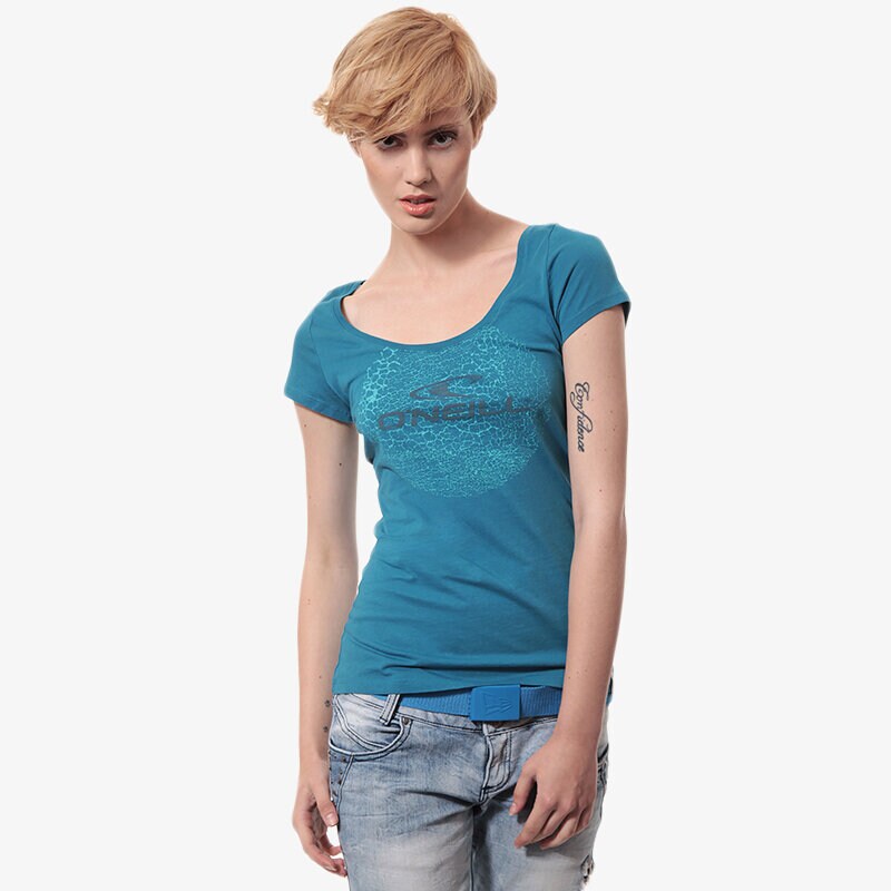 Koszulka, t-shirt damski O'NEILL T-SHIRT LW CIRC LOGO 4573345075 NIEBIESKI