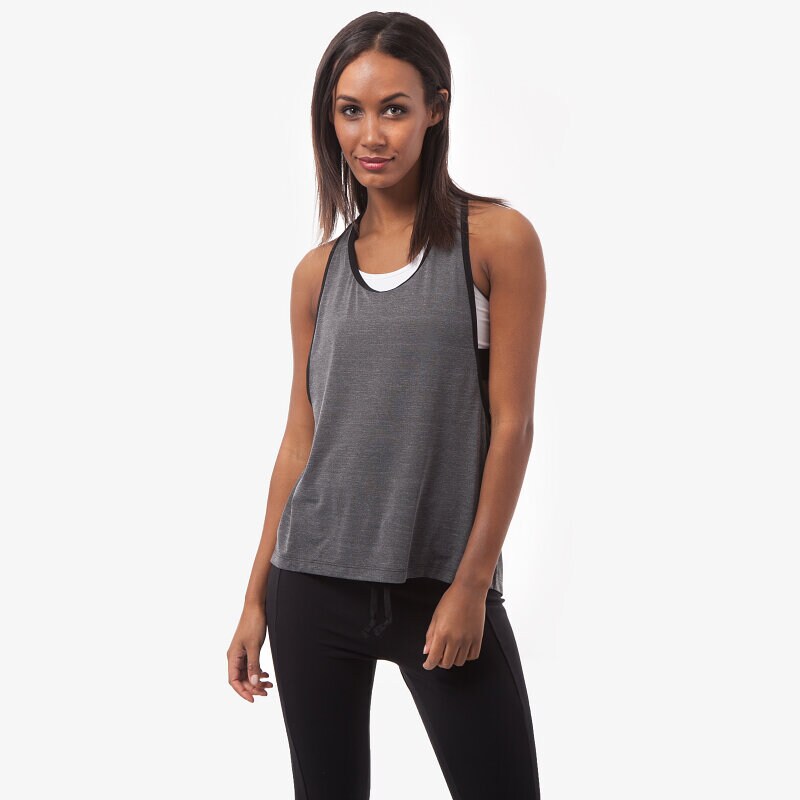 Koszulka, t-shirt damski NIKE TANK PRO INSIDE LOOSE 643314033 SZARY