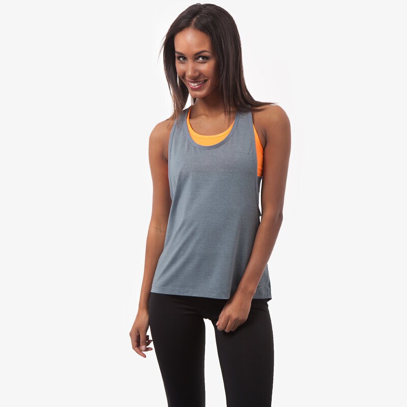 Koszulka, t-shirt damski NIKE TANK PRO INSIDE LOOSE 643314497 SZARY