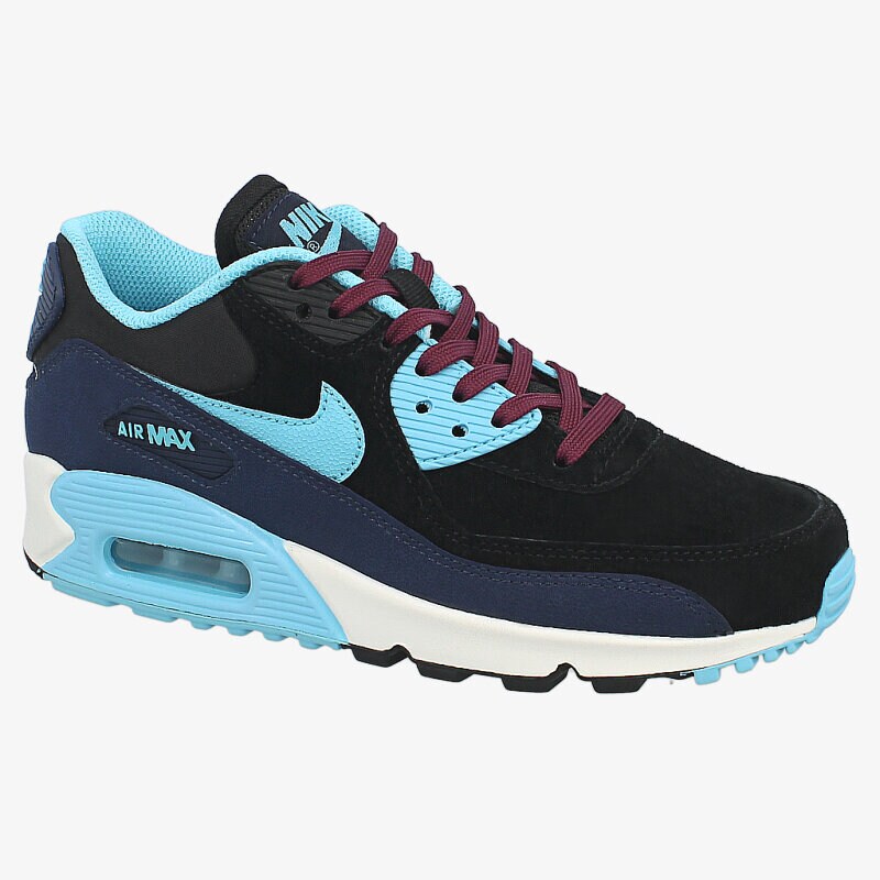 Buty sneakersy damskie NIKE WMNS AIR MAX 90 LTHR 768887400 GRANATOWY