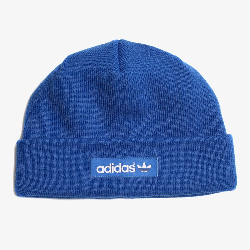 Czapka zimowa dla dzieci ADIDAS CZAPKA ZIMOWA WOVEN LOGO BEANIE BEANIE BEANIE AB2955 NIEBIESKI