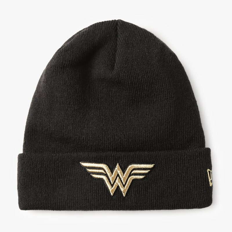 Czapka zimowa dla dzieci NEW ERA CZAPKA ZIMOWA SPARKLE CUFF WONDER WOMAN 80210449 CZARNY
