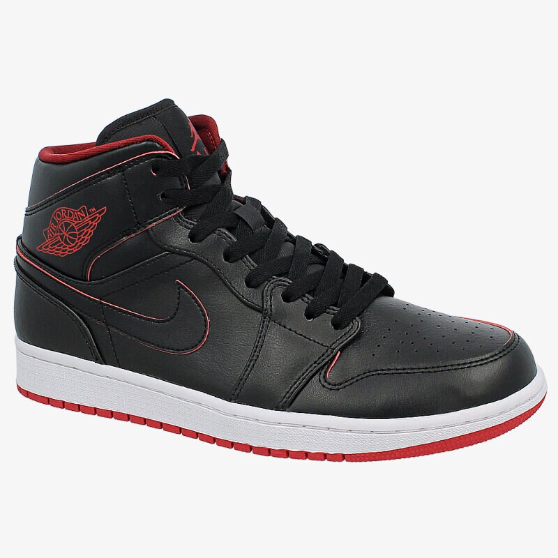 Buty sneakersy męskie JORDAN AIR 1 MID 554724028 CZARNY