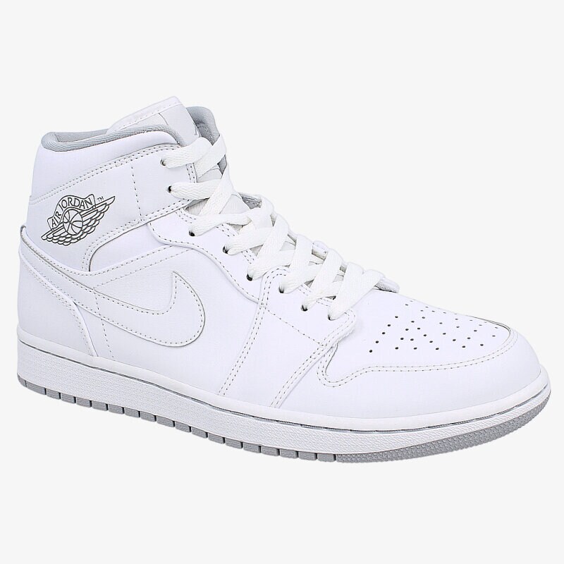 Buty sneakersy męskie JORDAN AIR 1 MID 554724112 BIAŁY