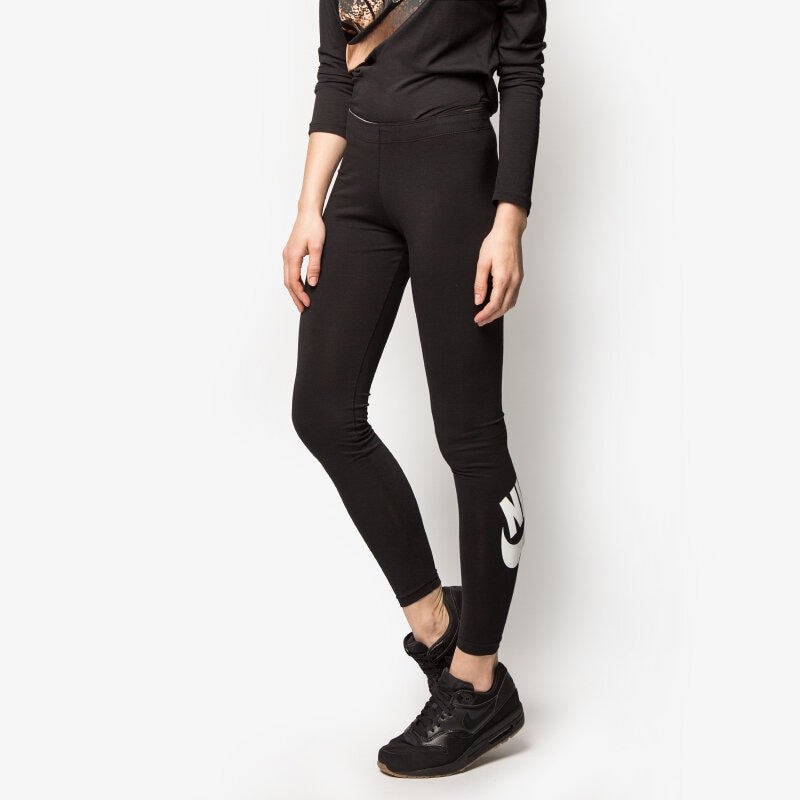 Spodnie sportowe damskie NIKE SPODNIE LEG-A-SEE LOGO 806927010 CZARNY