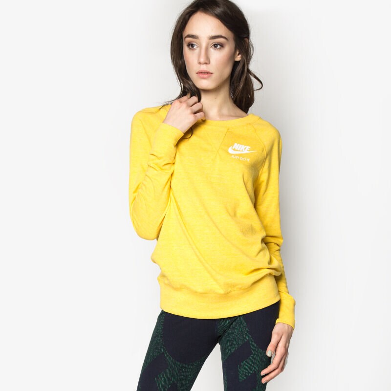 Bluza damska NIKE BLUZA GYM VINTAGE CREW 726055703 ŻÓŁTY
