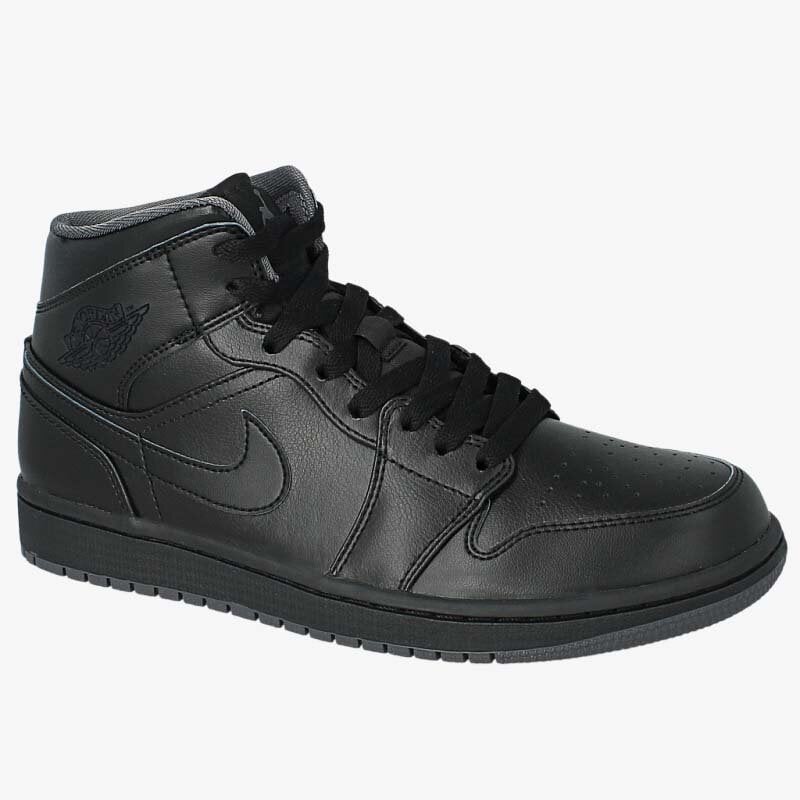 Buty sneakersy męskie JORDAN AIR 1 MID 554724021 CZARNY