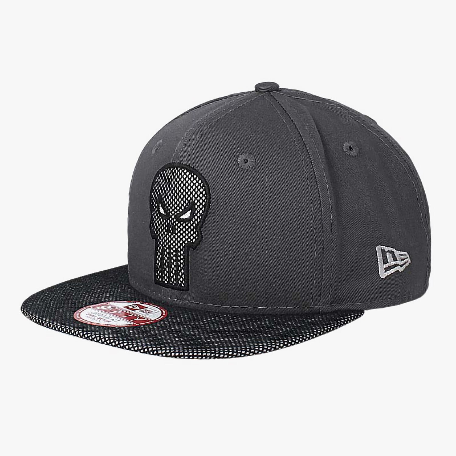 Czapka z daszkiem dla dzieci NEW ERA CZAPKA CHARACTER MESH PUNISHER OFFICAL TEAM COLOUR 80214423 SZARY