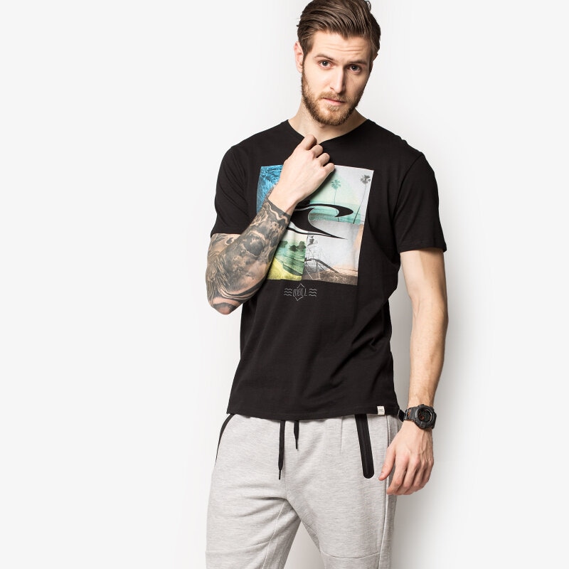 Koszulka, t-shirt sportowy męski O'NEILL T-SHIRT LM CAPTURE FRAMES 6036239010 CZARNY