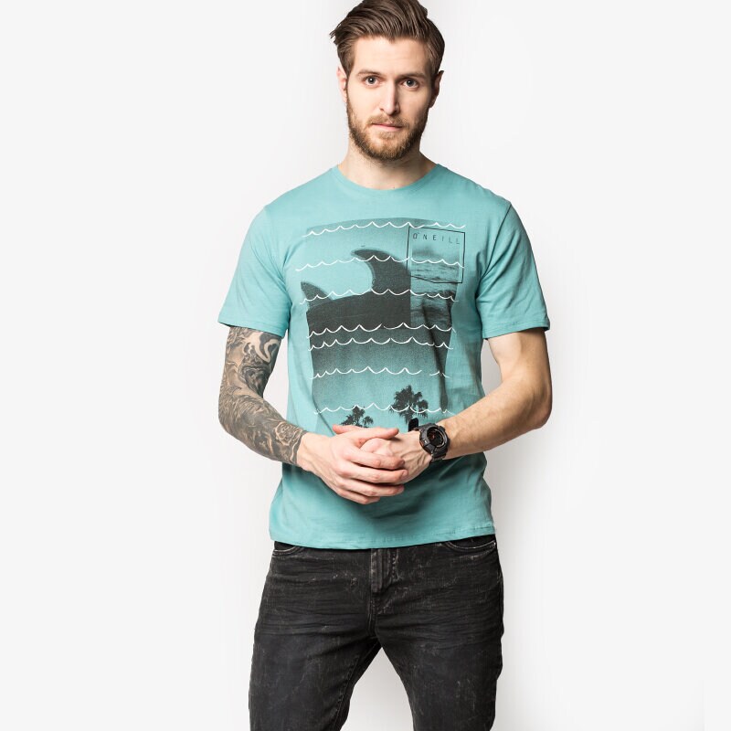 Koszulka, t-shirt sportowy męski O'NEILL T-SHIRT LM FINS OUT 6036225108 NIEBIESKI
