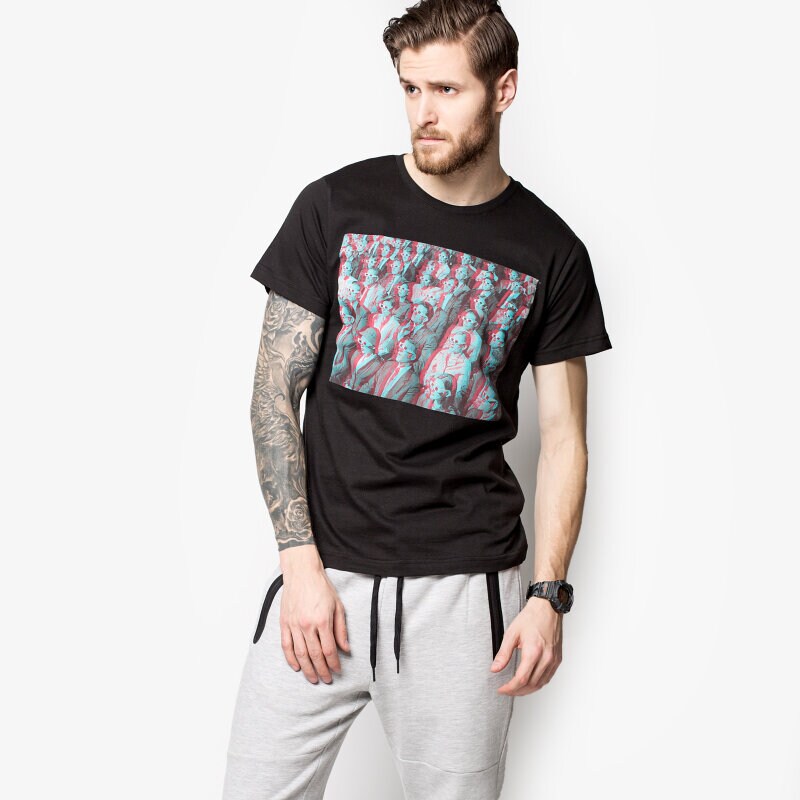 Koszulka, t-shirt sportowy męski CONFRONT T-SHIRT PATATA CF16TSMPR004 CZARNY