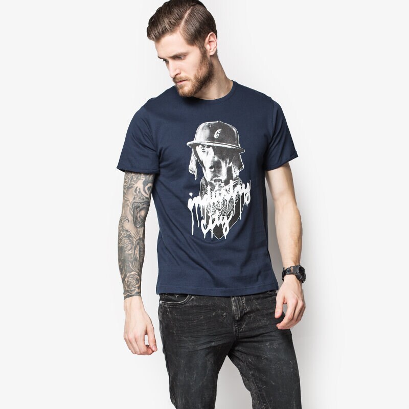 Koszulka, t-shirt sportowy męski CONFRONT T-SHIRT CALAMARES CF16TSMPR009 GRANATOWY