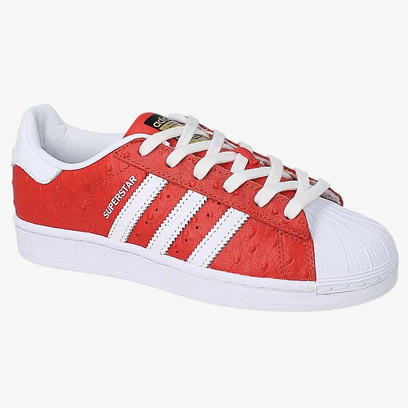 Buty sneakersy damskie ADIDAS SUPERSTAR ANIMAL S75158W CZERWONY