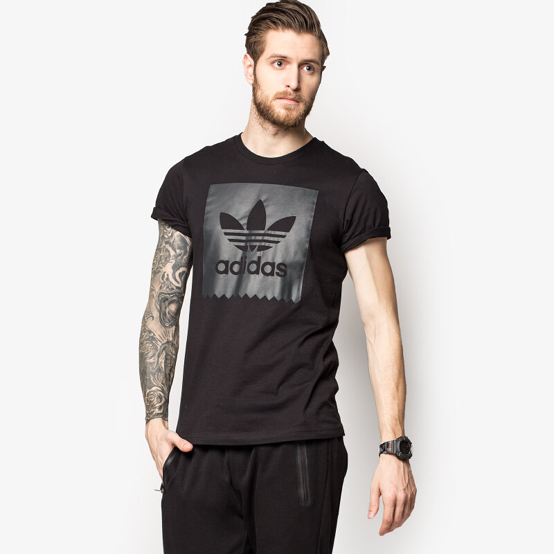 Koszulka, t-shirt sportowy męski ADIDAS T-SHIRT BLKBRD LOGO FIL AO0754 CZARNY